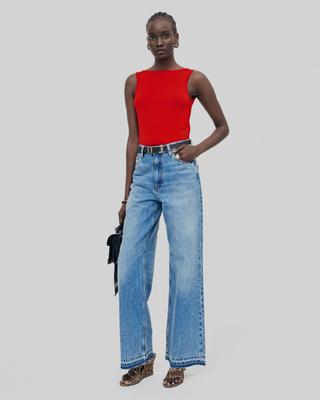 Mesh top with red chains by THE KOOPLES