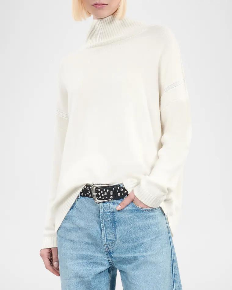 Mock-Neck Cashmere-Blend Sweater by THE KOOPLES