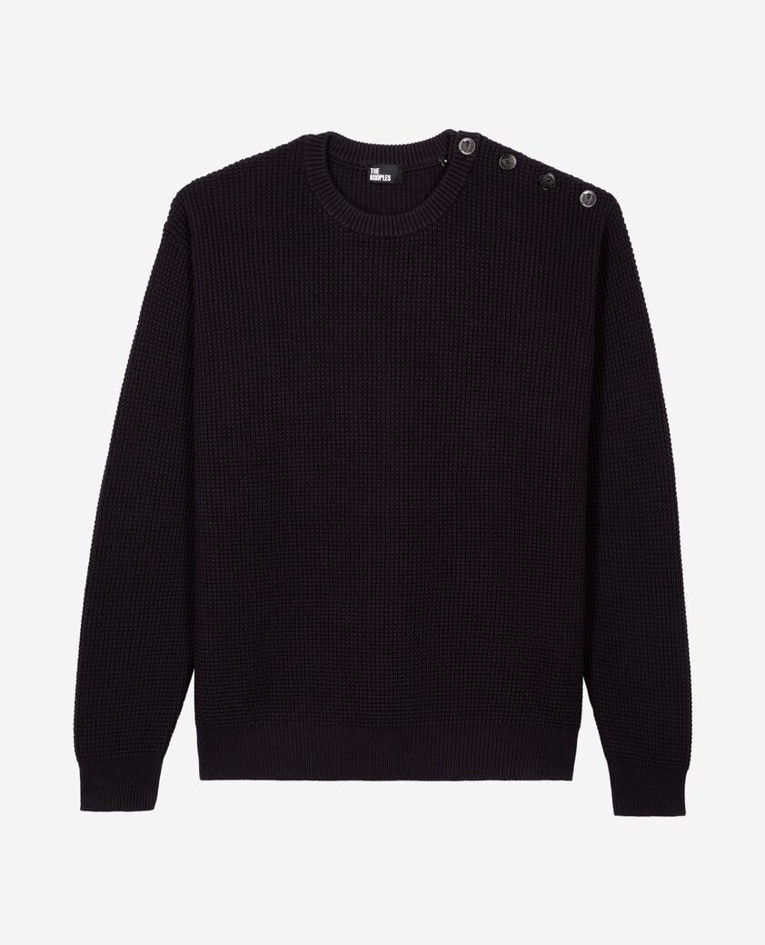 Navy button sweater by THE KOOPLES