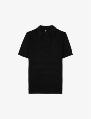 Open-neck short-sleeve knitted polo by THE KOOPLES