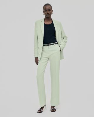 Pastel green straight-leg tailored pants by THE KOOPLES