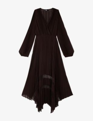 Pleated Lace-Embroidered Woven Maxi Dress by THE KOOPLES