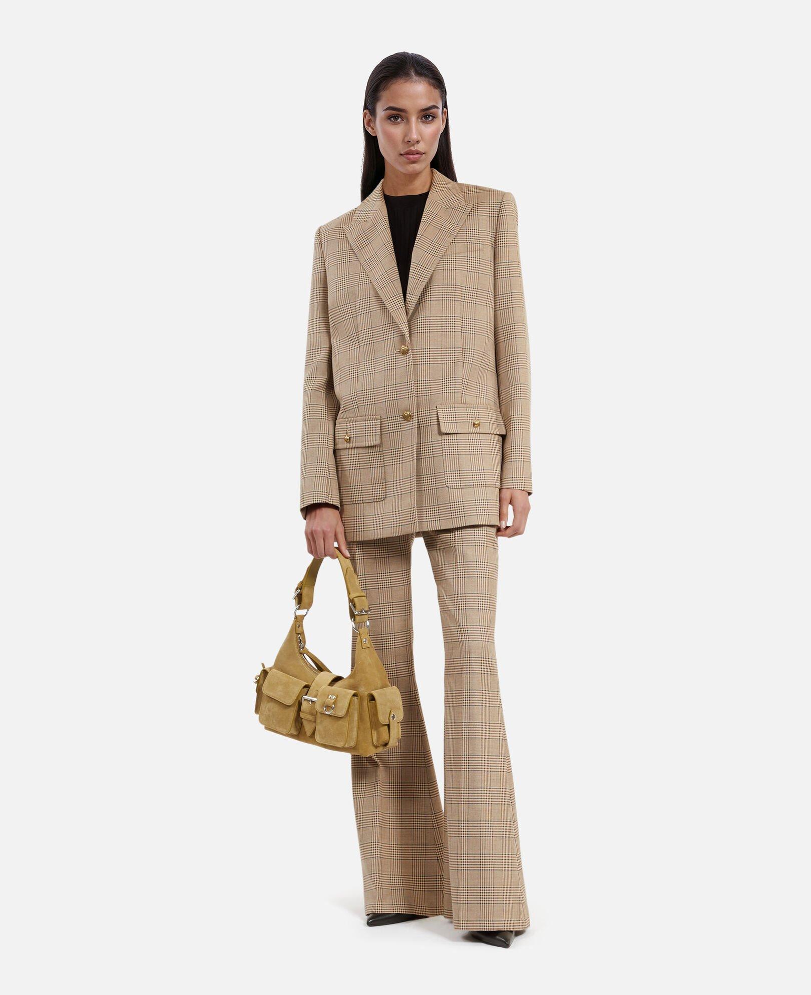 Prince of Wales beige wool suit jacket by THE KOOPLES