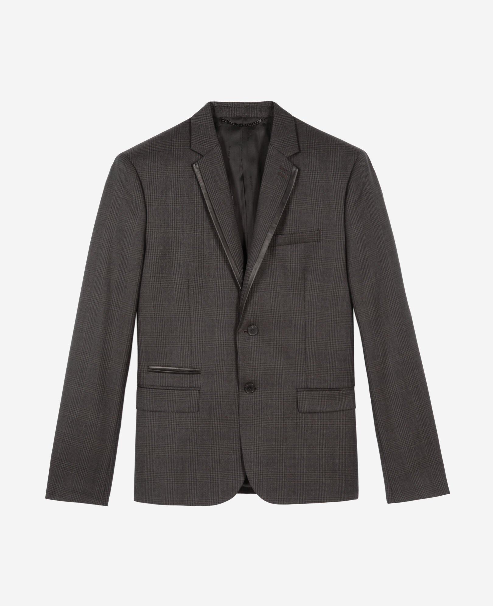 Prince of Wales grey wool suit jacket by THE KOOPLES