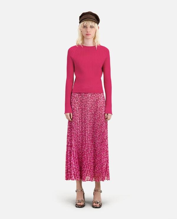 Printed pleated long skirt by THE KOOPLES