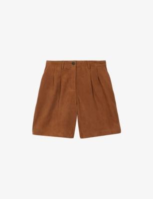 Regular-Fit Suede Bermuda Shorts by THE KOOPLES
