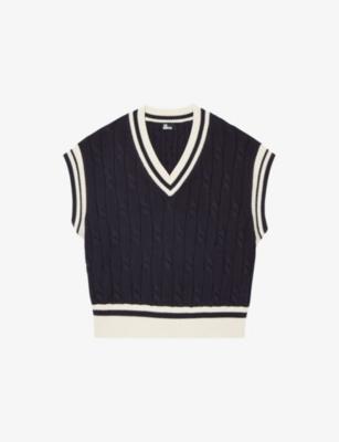 Relaxed-Fit V-Neck Knitted Vest by THE KOOPLES