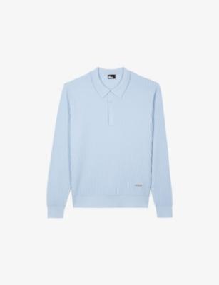 Ribbed Logo-Plaque Stretch-Wool Blend Polo by THE KOOPLES