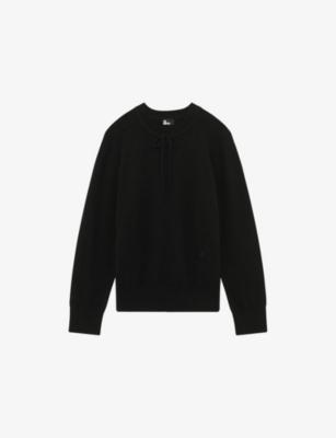 Round-Neck Bow-Embellished Cashmere-Blend Jumper by THE KOOPLES