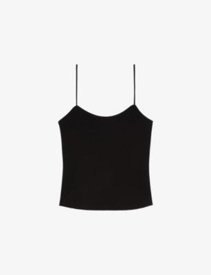 Round-Neck Narrow-Strap Woven Cami Top by THE KOOPLES