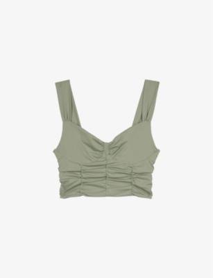 Ruched bralette stretch-woven top by THE KOOPLES