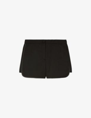 Satin-Trim High-Rise Wool Shorts by THE KOOPLES