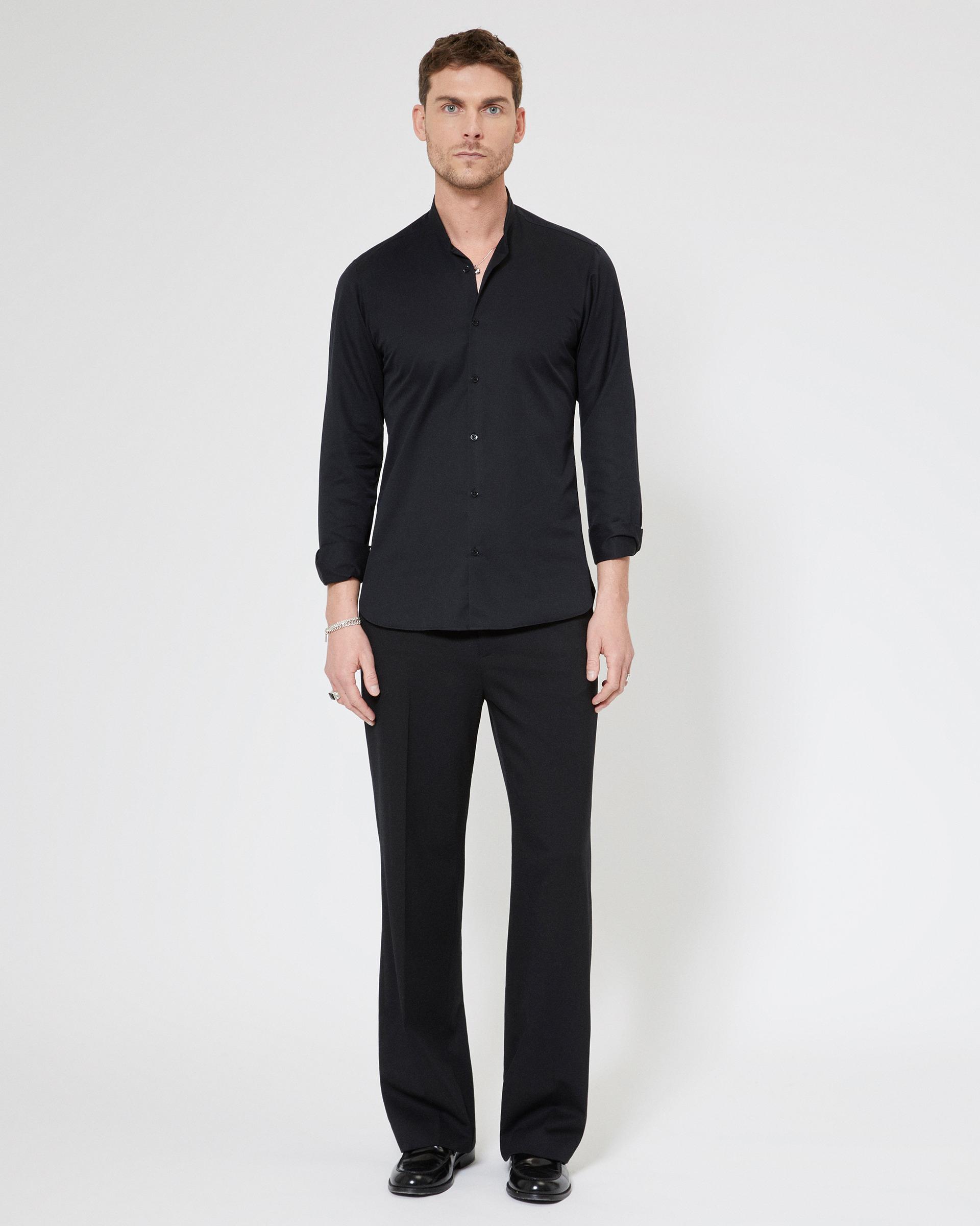 Semi-elasticated wide-leg pants, black by THE KOOPLES