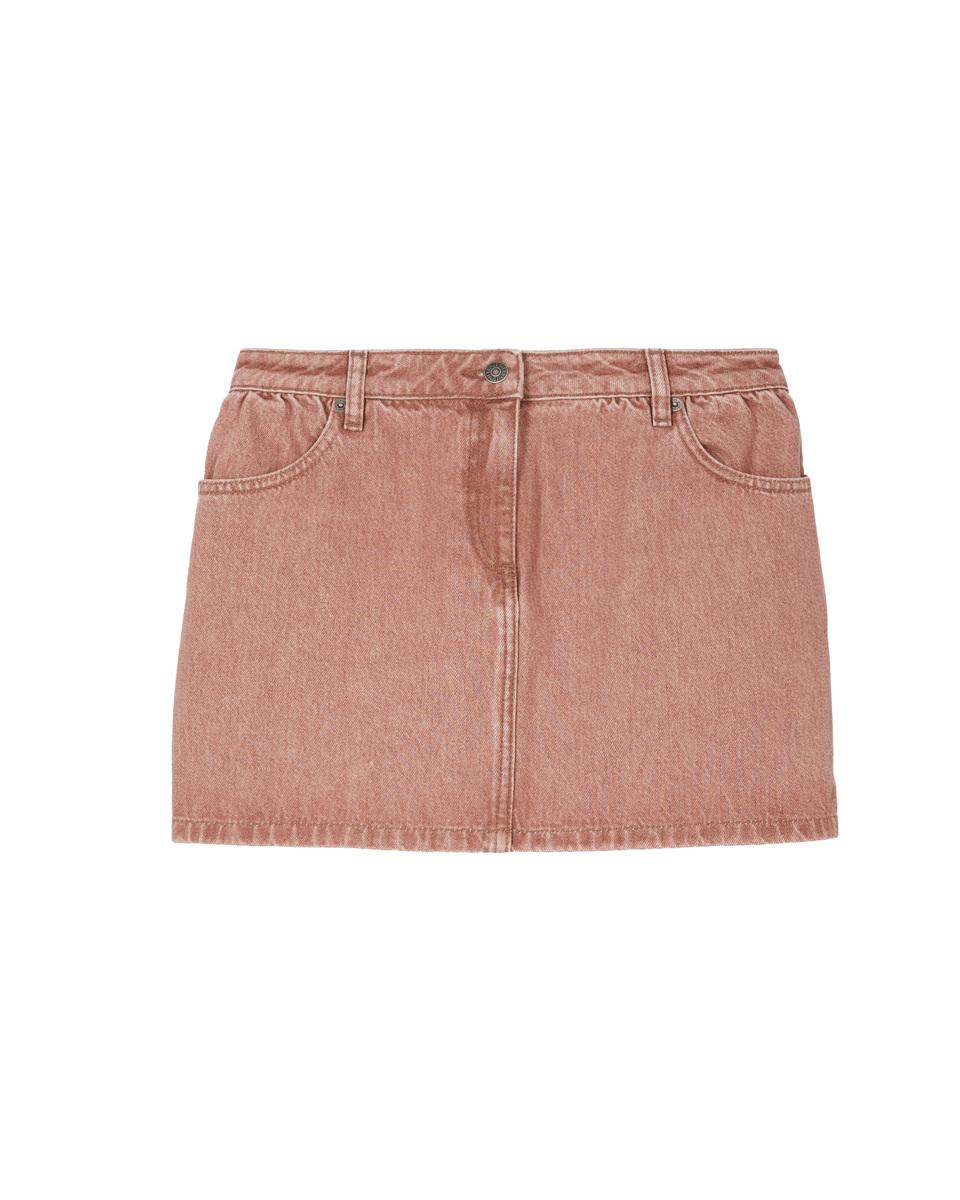 Short pink denim skirt by THE KOOPLES