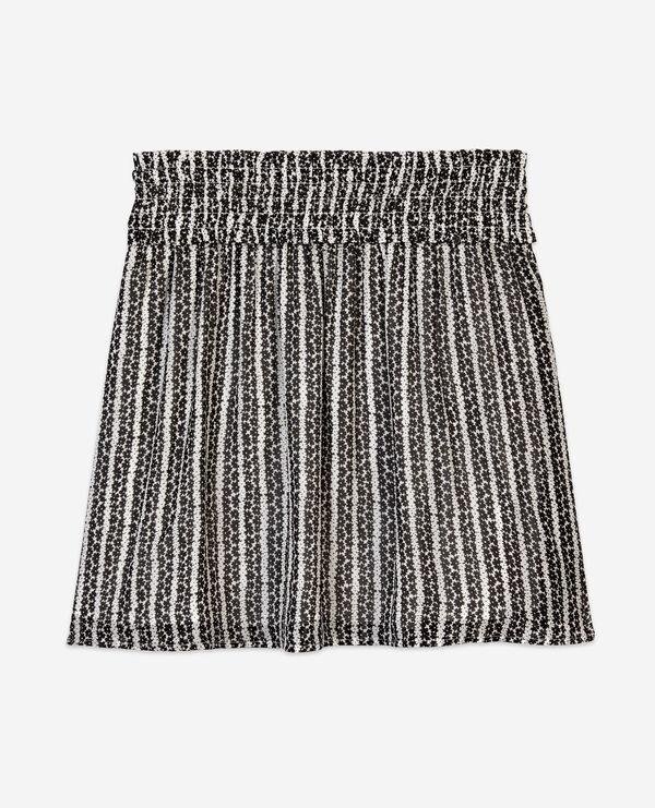 Short printed skirt with smocks by THE KOOPLES