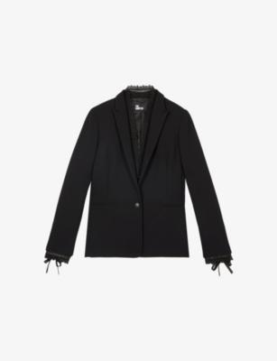 Single-Breasted Lace-Trim Woven Blazer by THE KOOPLES
