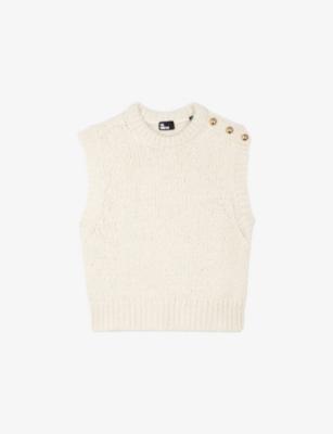 Sleeveless Button-Embellished Wool and Alpaca Jumper by THE KOOPLES