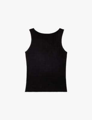 Sleeveless Chain-Embellished Stretch-Woven Top by THE KOOPLES