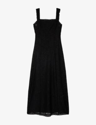Sleeveless Lace-Embroidered Woven Maxi Dress by THE KOOPLES