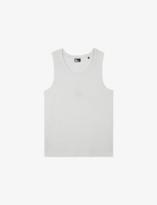 Sleeveless Round-Neck Stretch-Cotton T-Shirt by THE KOOPLES