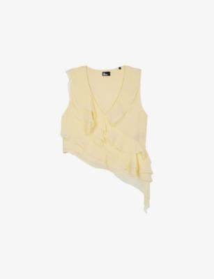 Sleeveless Ruffle-Trim Woven Top by THE KOOPLES