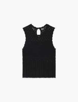 Sleeveless V-Neck Knitted Top by THE KOOPLES