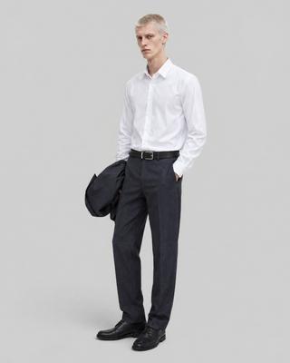 Slim-fit tartan suit pants in navy wool by THE KOOPLES