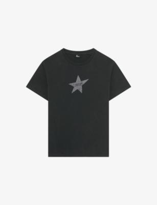 Star-Print Short-Sleeved Cotton-Jersey T-Shirt by THE KOOPLES Star-Print Short-Sleeved Cotton-Jersey T-Shirt by THE KOOPLES