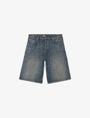 Straight-Leg Faded-Wash Denim Shorts by THE KOOPLES