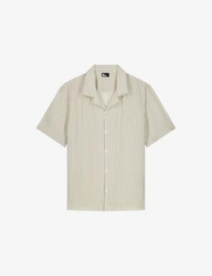 Striped Short-Sleeved Lyocell Shirt by THE KOOPLES