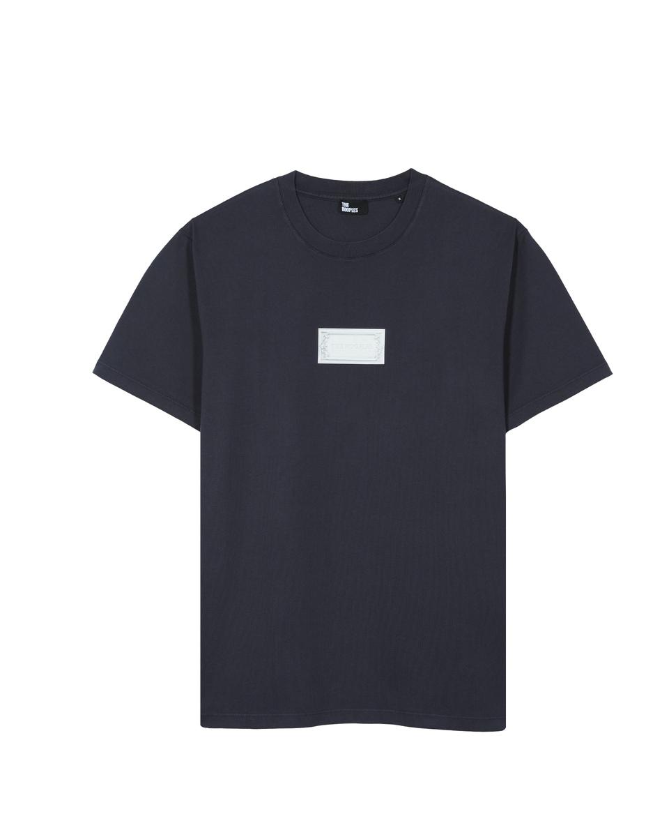 T-shirt with navy screen print by THE KOOPLES