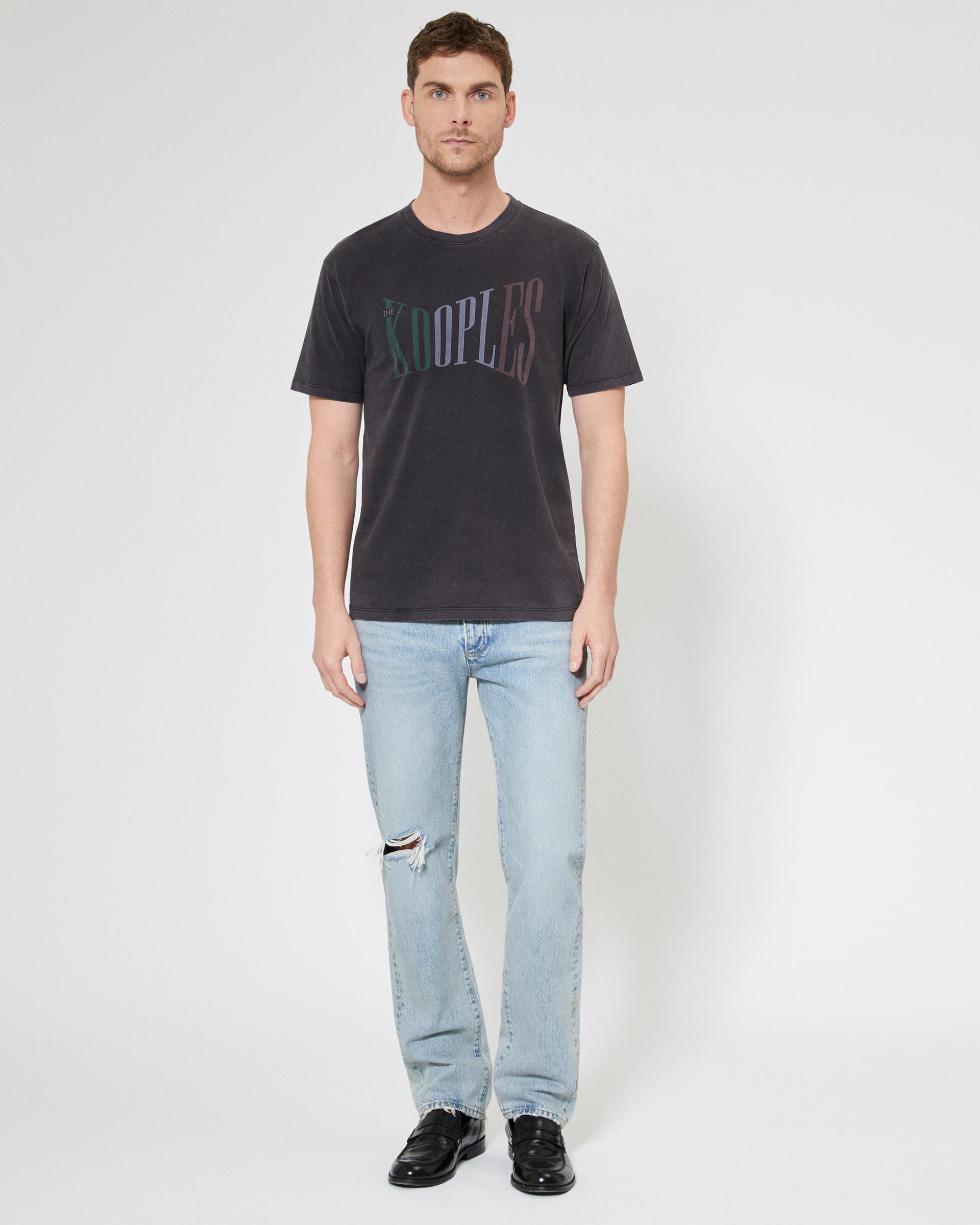 The Kooples black t-shirt with faded screen print by THE KOOPLES