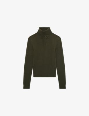 Turtleneck Brand-Embroidered Cashmere-Blend Jumper by THE KOOPLES