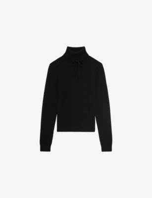 Turtleneck Brand-Embroidered Cashmere-Blend Jumper by THE KOOPLES