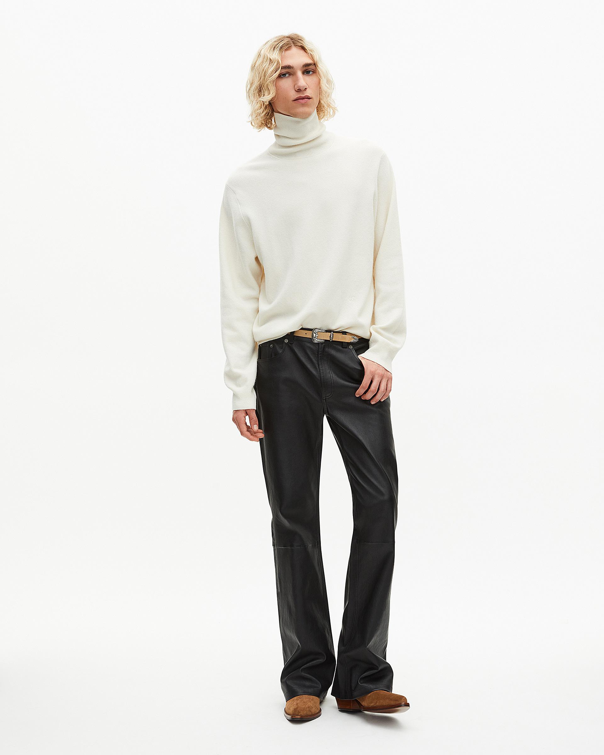Turtleneck sweater in ecru cashmere by THE KOOPLES
