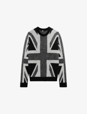 Union Jack-Intarsia Regular-Fit Knitted Jumper by THE KOOPLES
