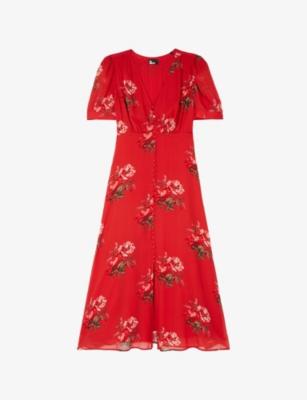 V-Neck Floral-Print Woven Maxi Dress by THE KOOPLES