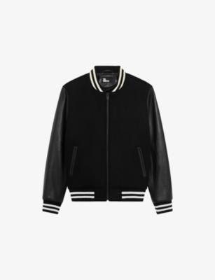 Varsity Leather-Sleeve Wool-Blend Jacket by THE KOOPLES