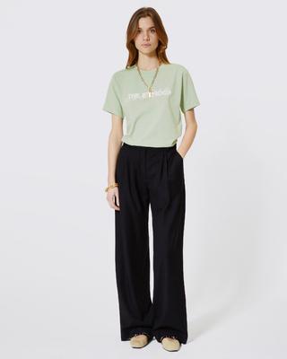 What is T-shirt with green rhinestones by THE KOOPLES