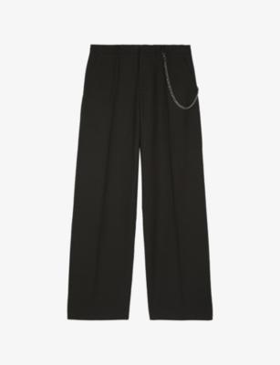 Wide-Leg Chain-Belt Cotton-Blend Trousers by THE KOOPLES