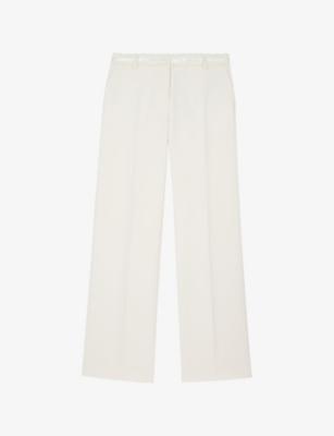 Wide-Leg Lace-Trim Woven Trousers by THE KOOPLES
