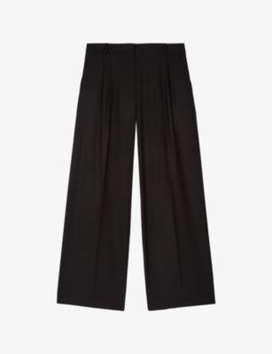 Wide-Leg Mid-Rise Wool Trousers by THE KOOPLES