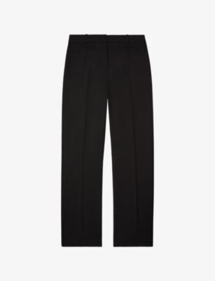Wide-Leg Mid-Rise Wool Trousers by THE KOOPLES
