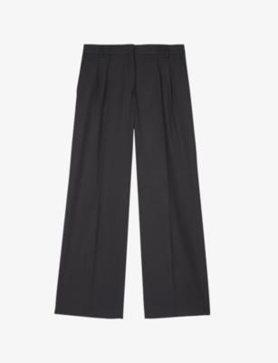 Wide-Leg Mid-Rise Wool Trousers by THE KOOPLES