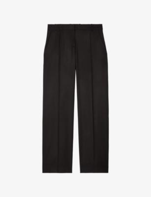 Wide-Leg Mid-Rise Wool Trousers by THE KOOPLES
