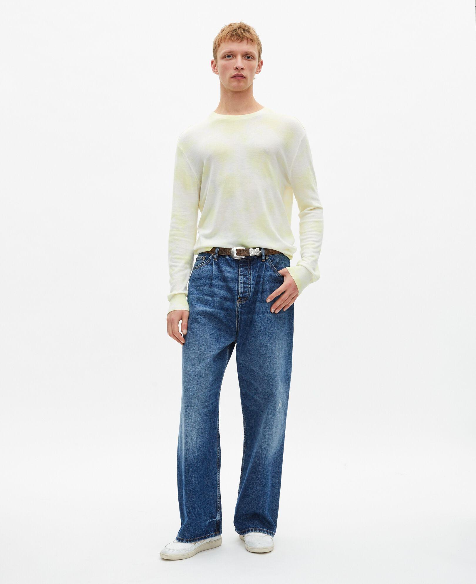 Yellow tie and dye merino wool sweater by THE KOOPLES Yellow tie and dye merino wool sweater by THE KOOPLES