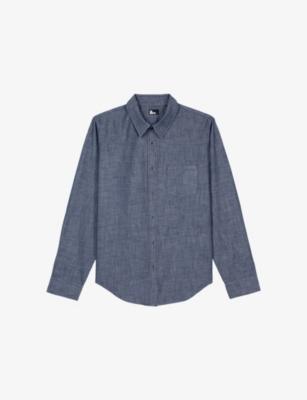 Yoke-Detail Patch-Pocket Denim Shirt by THE KOOPLES Yoke-Detail Patch-Pocket Denim Shirt by THE KOOPLES