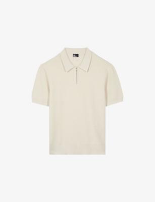 Zipped-Collar Short-Sleeve Knitted Polo by THE KOOPLES