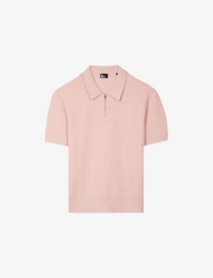 Zipped-Neck Short-Sleeve Knitted Polo by THE KOOPLES