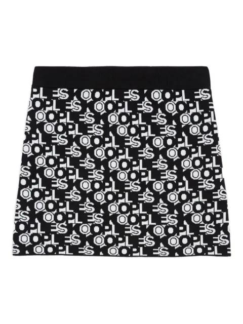 logo-pattern knitted mini skirt by THE KOOPLES